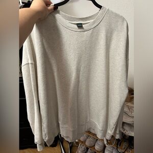 Wild Fable Off-White Ribbed Crewneck